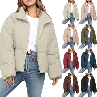 Women's Autumn Warm Printed Button Coat Lightweight  Coat Autumn Coat