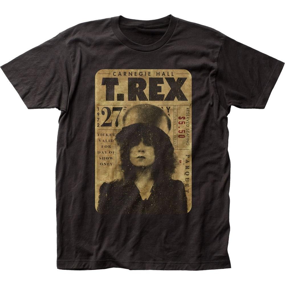 T Rex Concert Ticket Mens T Shirt Music Classic Rock N Roll Band Tee New Black Unisex T-Shirt S