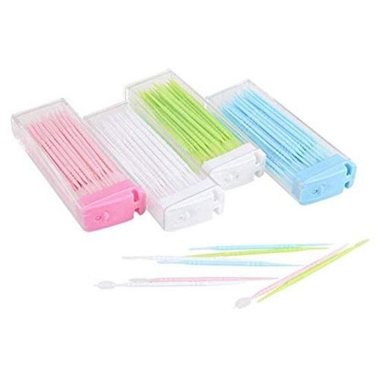 150 pieces inter-dental picks plastic toothpicks 50 x 3 large colorful easy use durable ultra-fine brush double-headed type oral dental tools portable