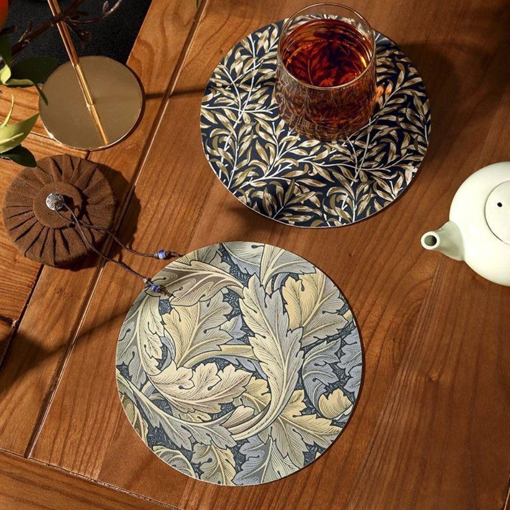 

Изоляционный коврик для живописи маслом, моющаяся подставка для кофе, креативная круглая подставка для столовых приборов, офис 2