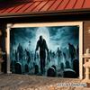 One Halloween Zombie Cemetery Garage Door Decoration - Featuring zombies.PMJ