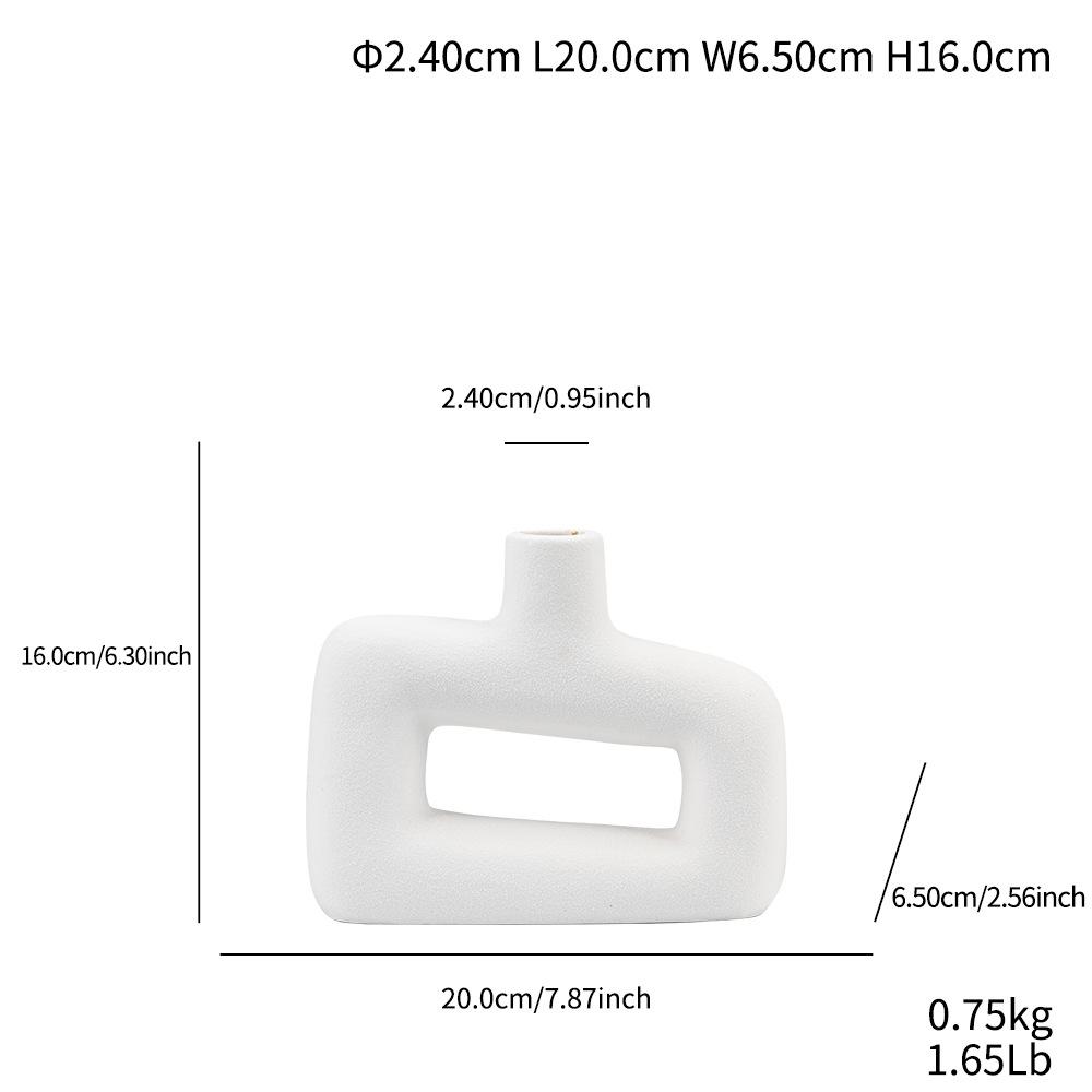 

Креативна квіткова композиція незвичайної форми, простий керамічний вазон, високоякісна прикраса для домашнього настільного декору Qc-a2508 ring shape