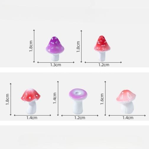 6PCS Micro landscape DIY mushroom decoration set