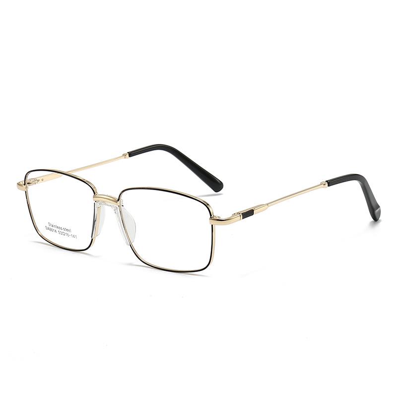 Ultra-light Men's Stainless Steel Square Eyeglasses Frame, Myopia-Compatible, Multiple Colors, 2026 Model