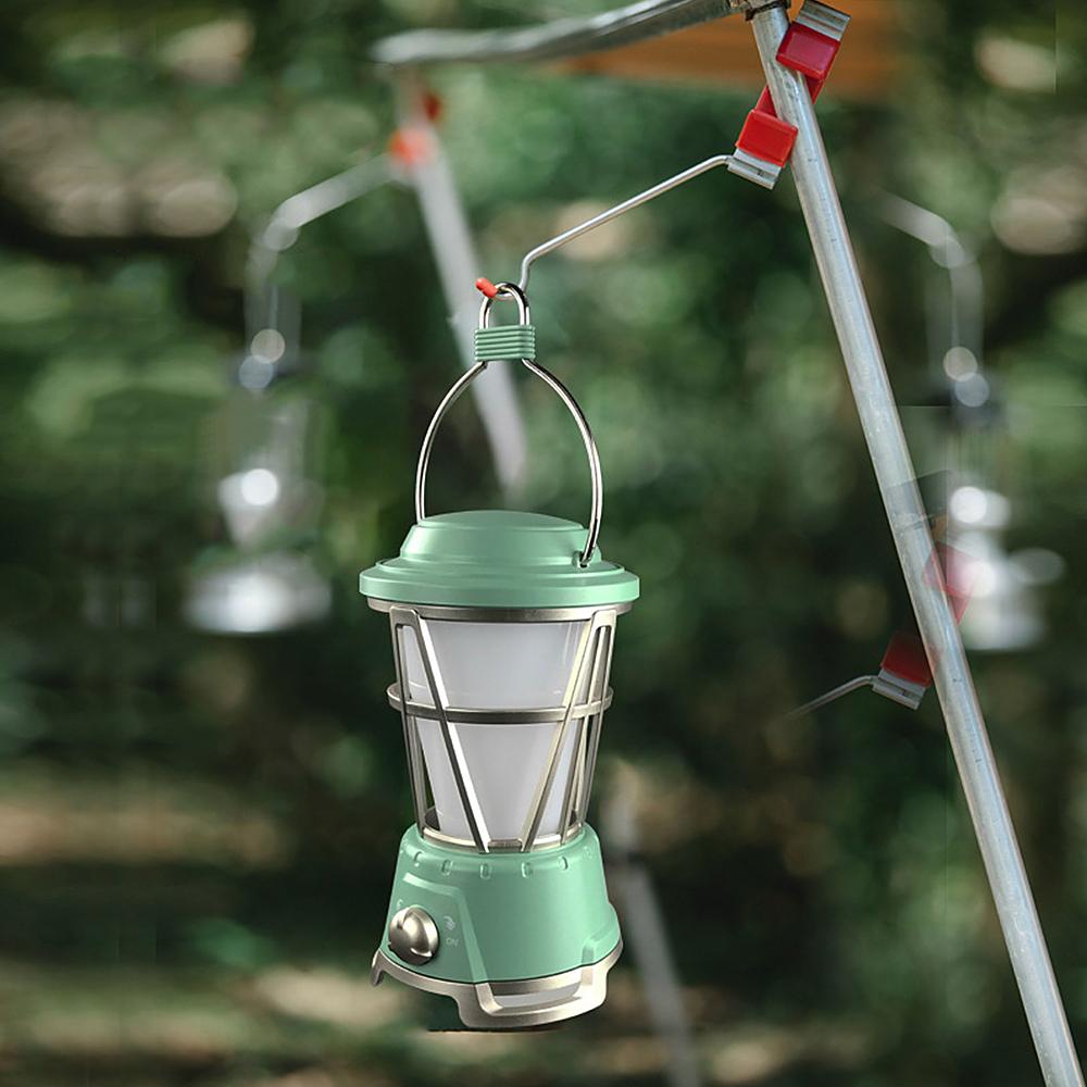 Outdoor Vintage Solar Hanging Lantern Camping Tent Lamp LED Night Light for Garden Patio Deck Yard Path