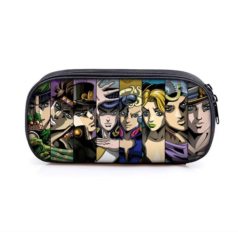 Anime Jojo Bizarre Adventure Piórnik Kujo Kira Yoshikage KILLER QUEEN Kosmetyczki Pudełko na przybory szkolne dla nastolatków Torby na artykuły papiernicze Prezent