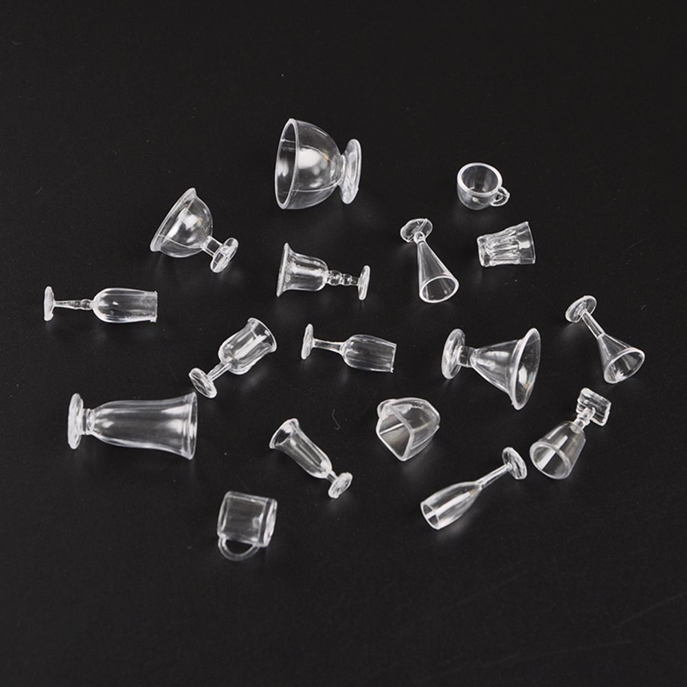 Acrylic Doll Kitchen DIY Toys Simulation Cookware Mini Cup Miniatures Goblet Ice Cream Bowl