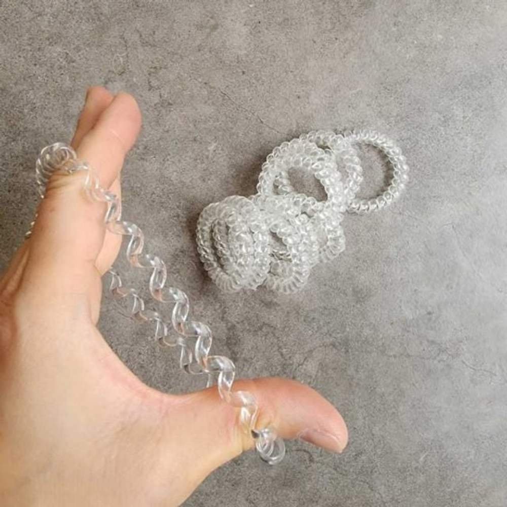 

10 large clear daily hair bands, spring classic