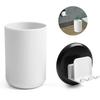 PP Toothbrush Holder Colorful Self-adhesive Punch-free Wall-mounted Heavy Duty Home Toilet Bottle Rack Accessories