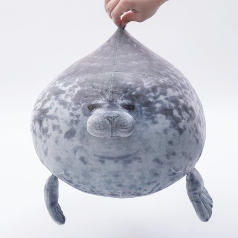 Roztomilý plyšový lachtan 3D měkký plněný polštář, nový dárek pro domácí dekoraci, kolaudační večírek