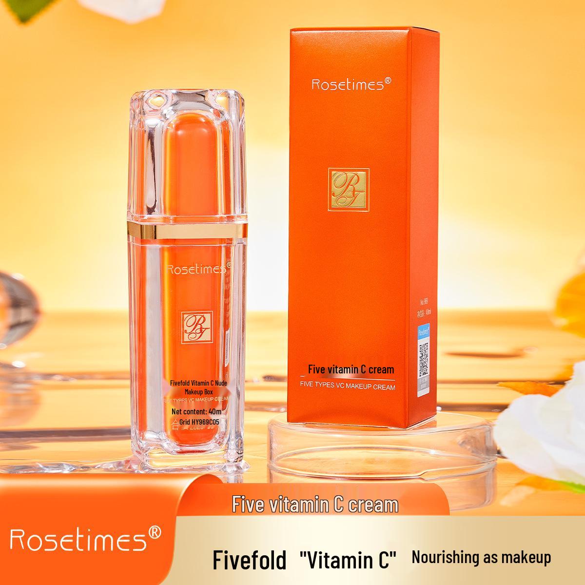 Rosetimes Vitamin C Bare Skin Cream - Moisturizing, Nourishing, and Concealing for a Natural Look.