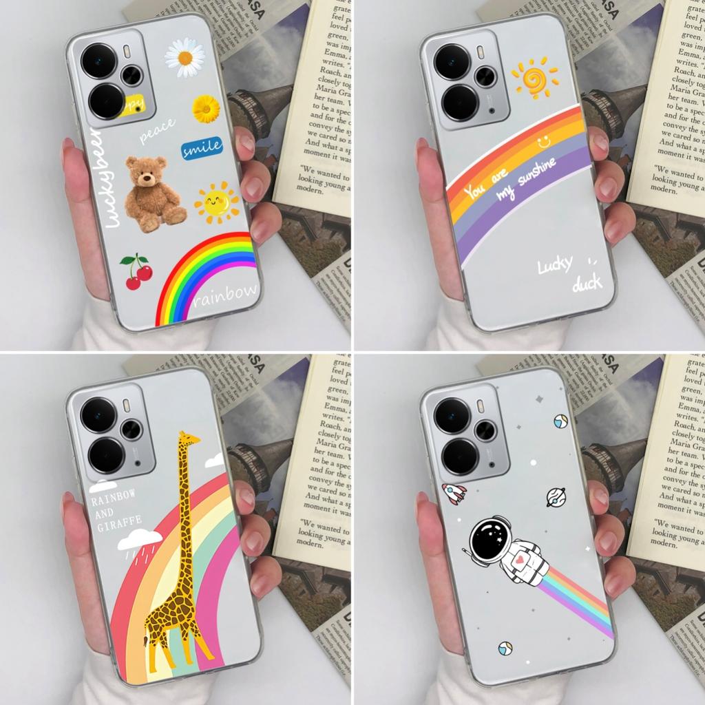 Clear Cases For Oppo K9 K7 R11 R15 Realme 14 Find X2 X3 X5 K3  Fashion Rainbow Pattern Soft Slim Silicone Dustproof Protective Housing For Oppo Covers