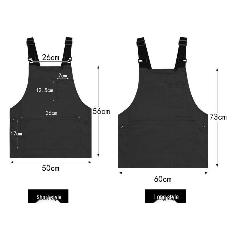 Waterproof Canvas Apron with Custom Logo - Art Studio & Barista Workwear Vest Style