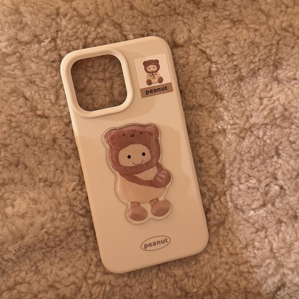 Cute Bear 17promax Apple 16 Mobile Phone Case IPhone 14 Suitable for 13 Three-dimensional West Highland 12 Silicone 11