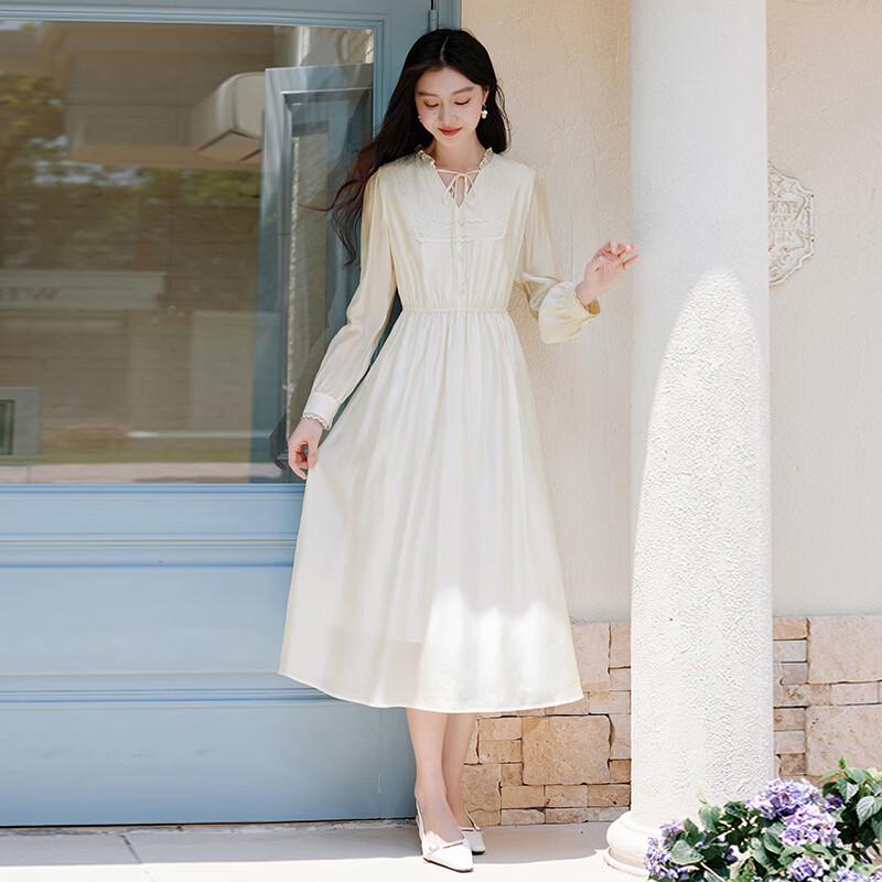 Women's French V-Neck Lyocell Tencel Midi Dress