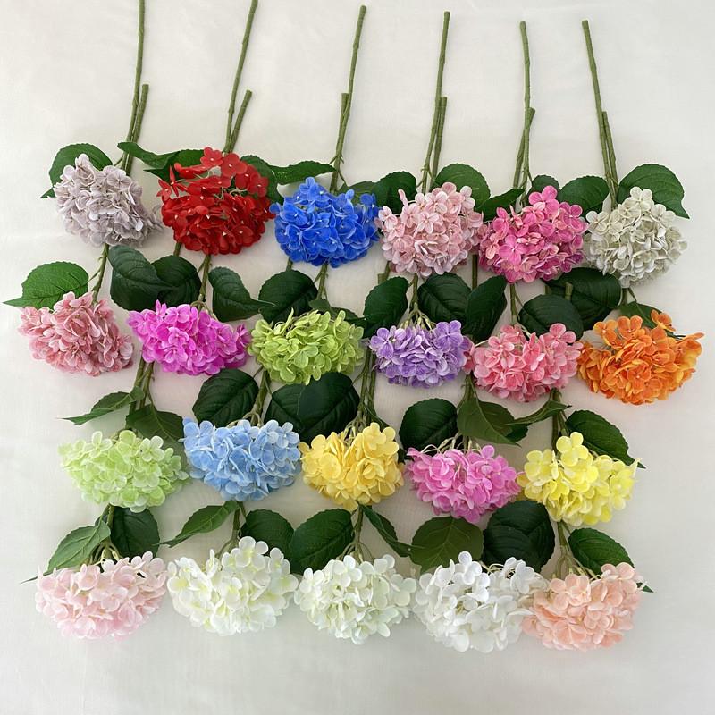 72 Realistic Petal Soft Touch Artificial Hydrangea Flowers Wedding Decor Home