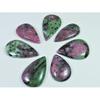 268Cts.. Natural Ruby Zoisite Pear Cabochon Loose Gemstone 07Pcs Lot C-497