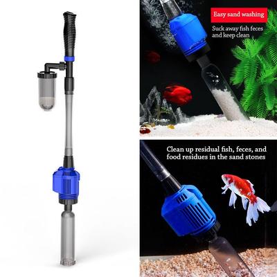 Starke Saugkraft Elektrischer Aquariumreiniger Multifunktion 16/20W Automatischer Fischbeckensauger Leiser Sandreiniger