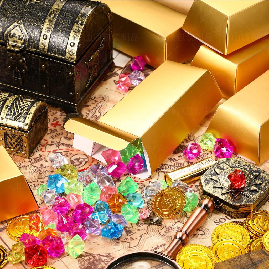 Gold Brick Candy Box - Luxury Chocolate Gift Set With Reusable Metal Storage For Holidays & Corporate Events