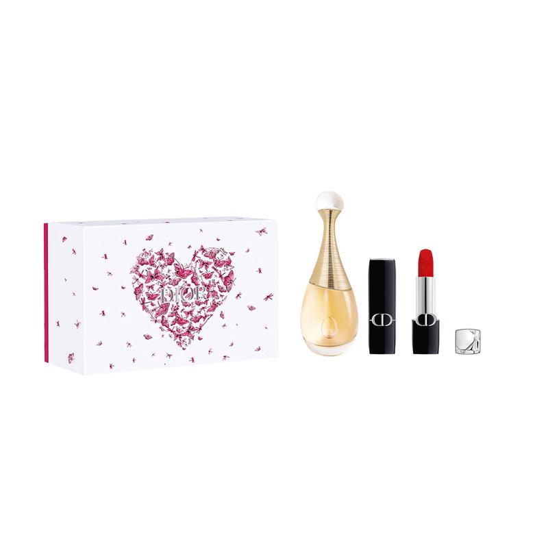 

DIOR Perfume Intense Blue Gold Lipstick True Classic Fragrance Set Pink Butterfly Limited Gift Box Floral Fragrance EDP Peach Jasmine Tuberose Vanilla синий