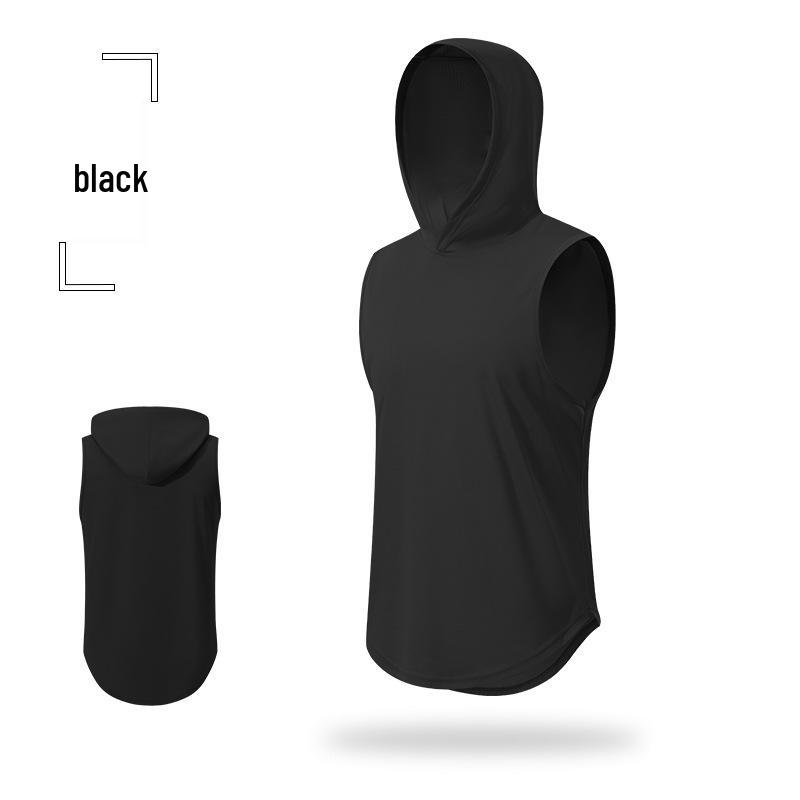 Men's Quick-Dry Hooded Sports Tank Top - Sleeveless Basketball Training Vest