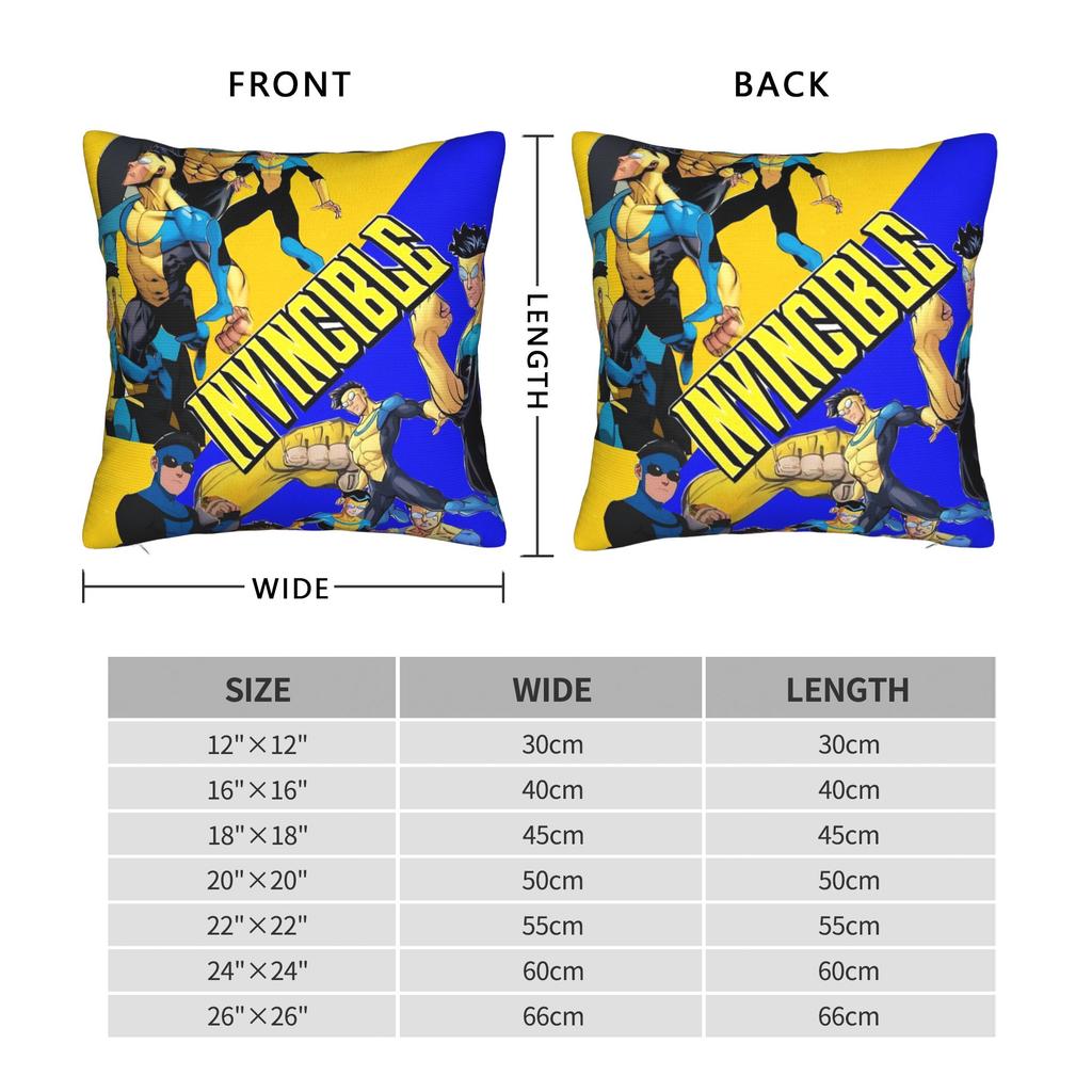 Invincibles Comic Pillow Cover Accessories Printing Cushion Cover Decorations Throw Pillow Case Cover Chair Multi-Size