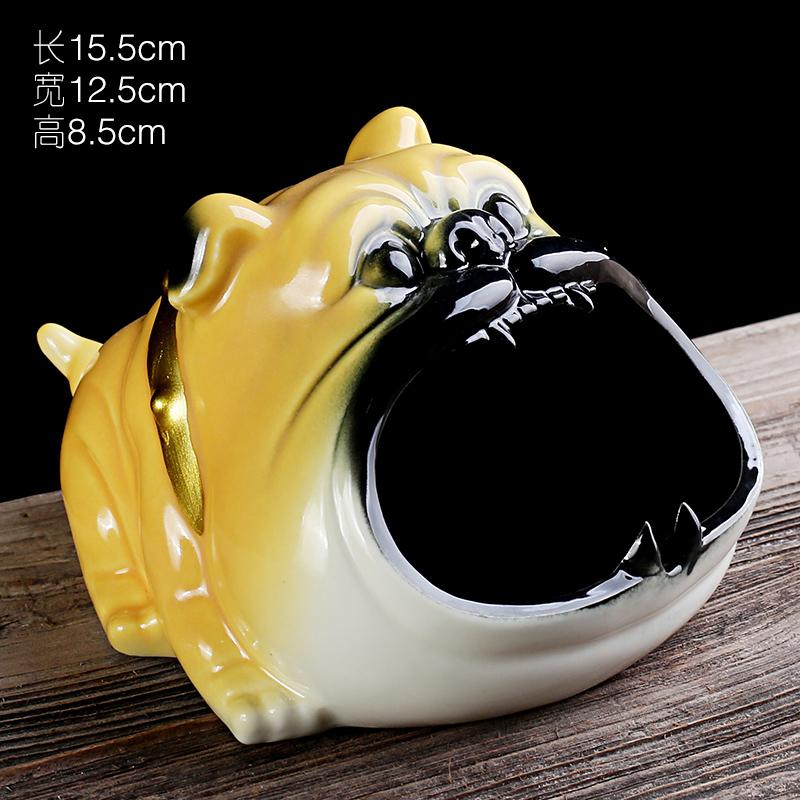 Ceramic Dog Ashtray Cute and Creative Decoration Large Ashtray Personalized and Trendy Living Room Light Luxury Anti Fly Ash