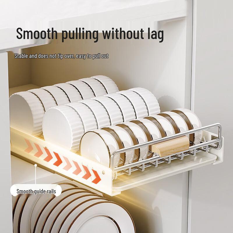 YouShu Kitchen Cabinet Pull-Out Dish & Bowl Organizer
