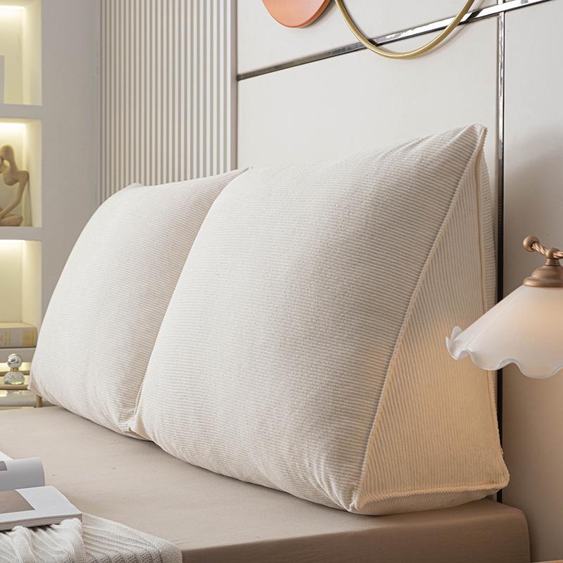 

Corduroy Headboard Backrest Pillow - Soft, Large, Removable, Washable Cushion for Bed or Sofa. 60x45x25 cm
