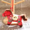 Cute Pony Plush Keychain Cartoon Stuffed Doll Toy Zodiac Horse Pendant Bag Hanging Decoration Car Key Holder  Year Gifts