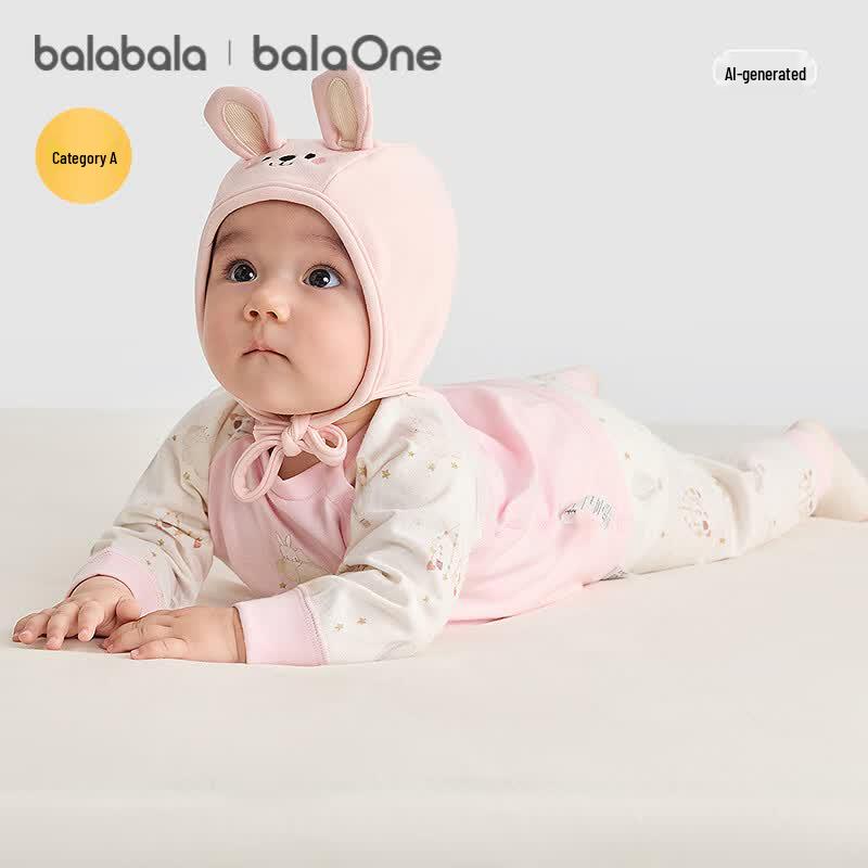 Balabala Infant Cotton Pajama Set - 2-Piece Long Sleeve & Long Pants