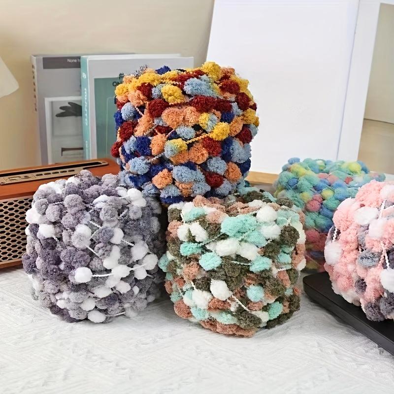 100g Space-Dyed Garment Accessories Mixed Color Handmade Crochet Knitting Weaving Thick Yarn Plush Multi-Color
