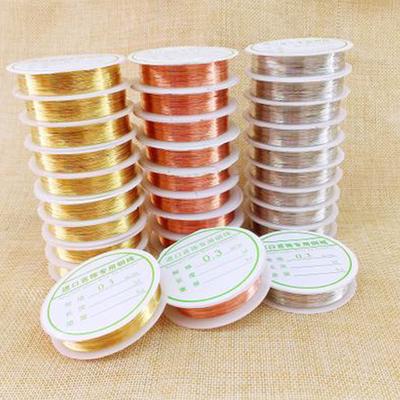 1Roll 0.2-1.0mm DIY Handmade Jewelry Headgear Copper Wire Gold and Silver Natural Color
