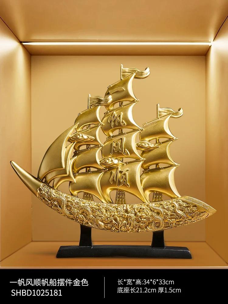 Creative Sailing Model Figurines Living Room TV Cabinet Wine Cabinet Office Table Miniatures Luxury High-end Decor Statua FYFM