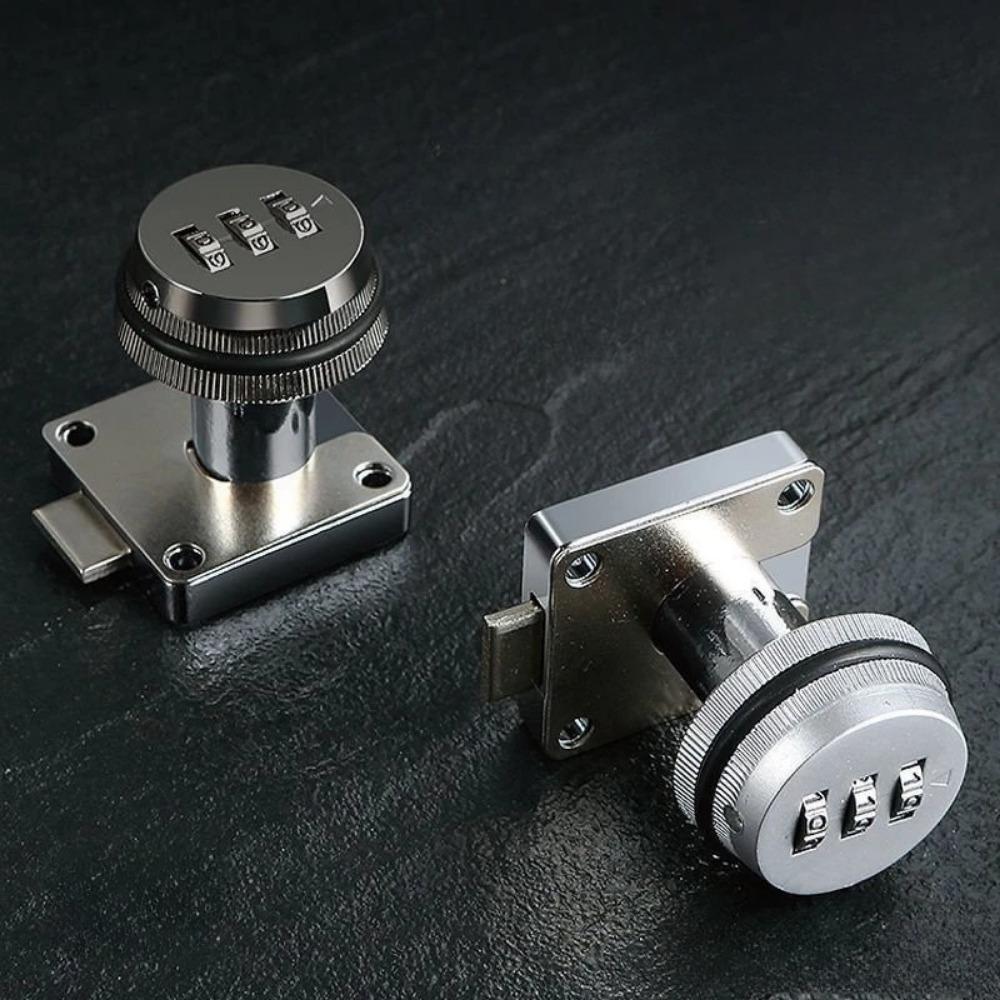 Drawer Password Lock Metal Mechanical Keyless 3-Bit Password Suitable For Wardrobe Storage File Cabinet Furniture Universal Lock