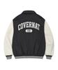 COVERNAT C-Logo Collar Varsity Jacket Charcoal
