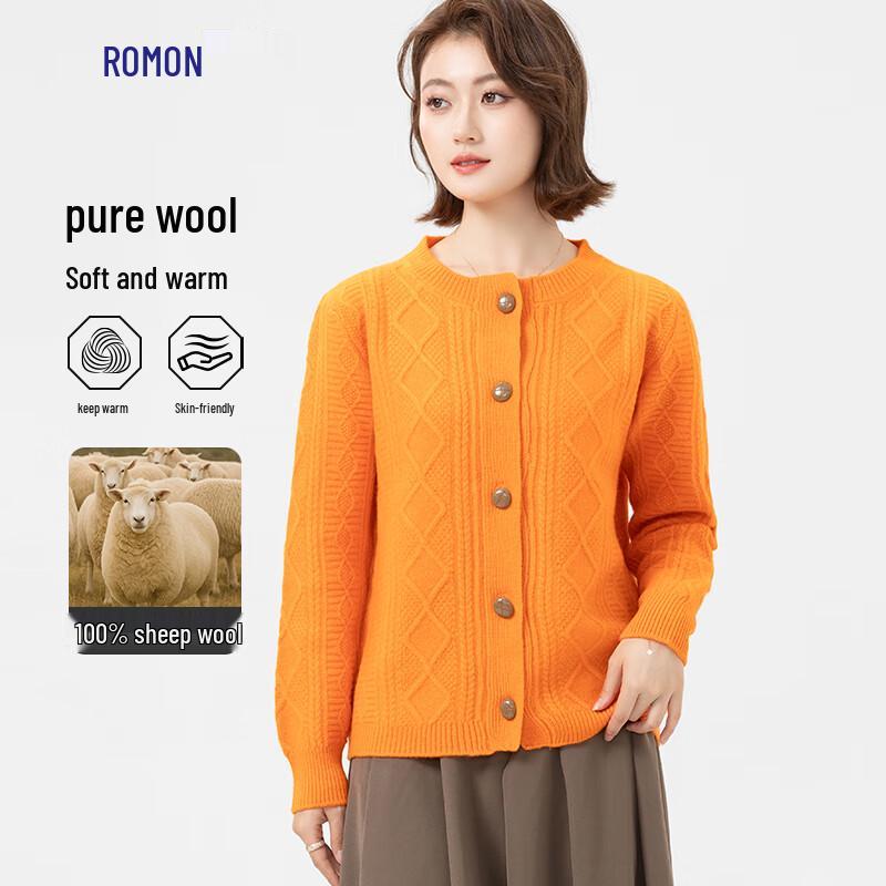 

Luomeng 100% Merino Wool Women s Thick Cardigan M