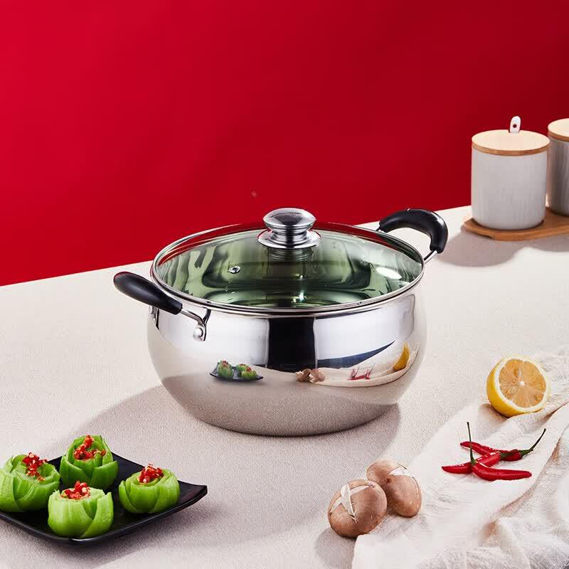 24cm Stainless Steel Soup Pot with Lid