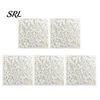 Hanging Partition Panel 5Pcs Room Divider Panel, Hollow Flower Butterfly Bird Wall Screen, Carved Screen Square Decorative for Home Living Office