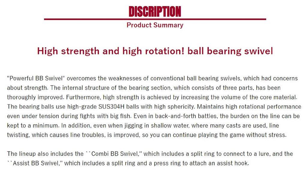 Shout 412-PB Powerful BB Swivel for Jigging Size 6 (1962)