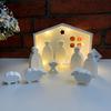 Christmas Nativity Silicone Molds Religious Jesus Mould Christmas Silicone Molds For Plaster Clay Scented Candles Halloween New