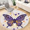 1pc Butterfly Decor Chair Carpet for Office, Non slip, Soft and Durable Office Rug for Interior Decoration