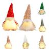 Glowing Gnome Christmas Xmas Light Up Doll Sequin Faceless Dwarf Led Decor