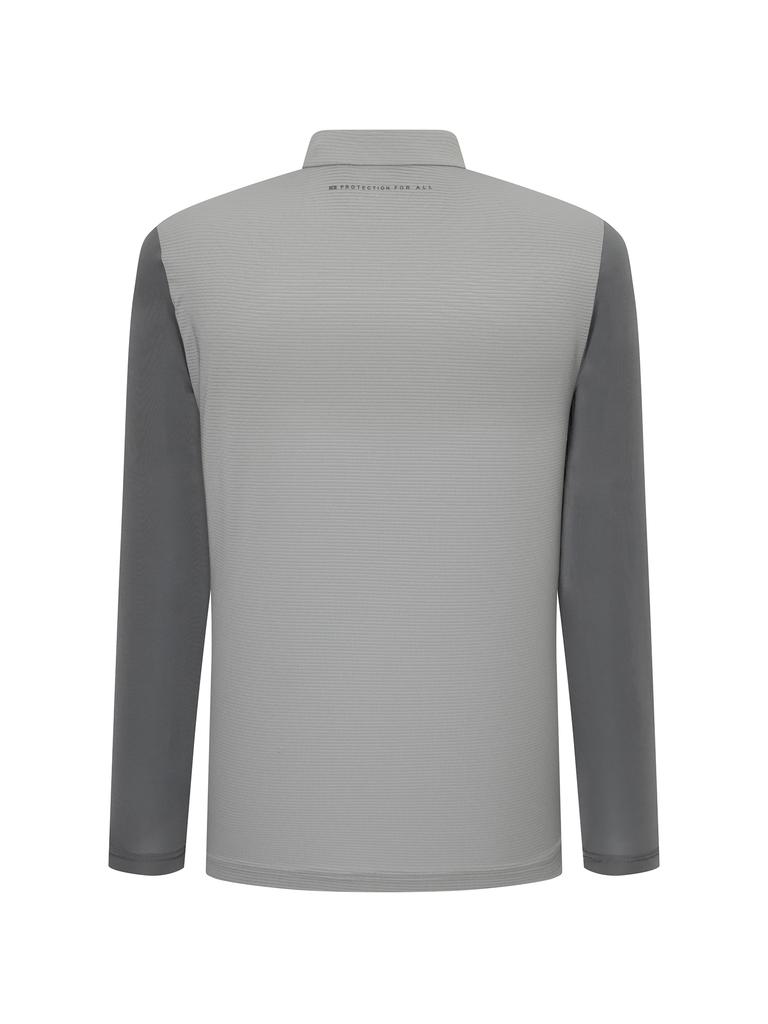 K2 Boost_Hybrid Long Sleeve Zip-Up_Oatmeal Grey