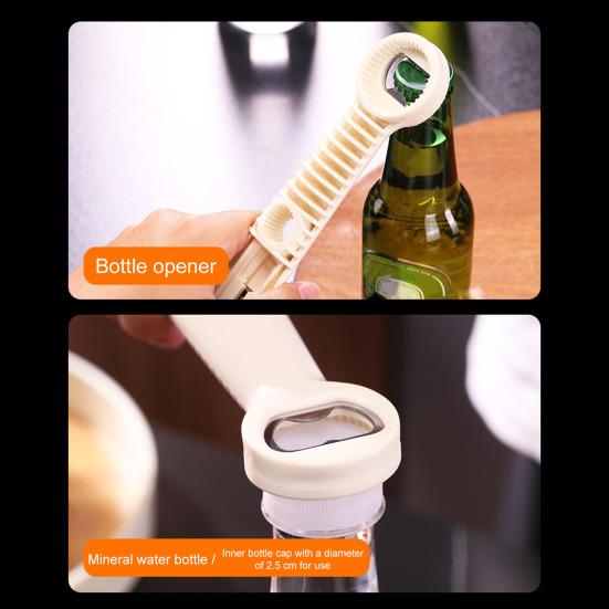 Abretarros Ajustable Agarre sin Esfuerzo 3 en 1 Abrebotellas Multiusos Abretarros y Botellas para Manos Débiles Personas Mayores