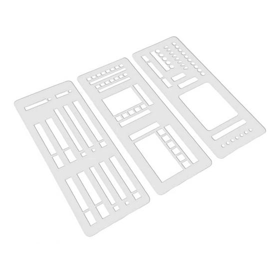 1/2/3 Sets Handmade Flexible Record Template DIY Scrapbooking Dot Grid Journals Planner Flexible Drawing Checklist Stencils Tools