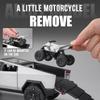 1:24 Tesla Cybertruck Truck Alloy Toy Car Model Diecasts Vehicles Pickup Motorcycle Car Decoration Kid Boys Toys Christmas
