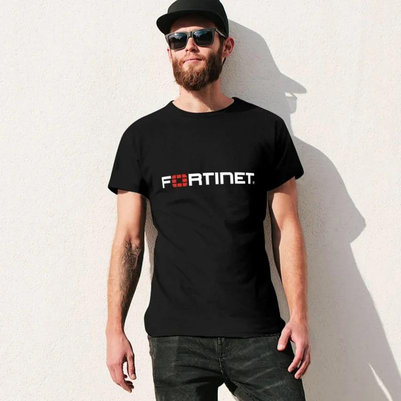 LOGO FORTINET T-shirt heavyweights cute tops mens funny t shirts