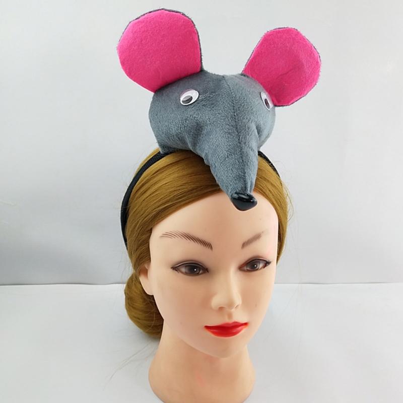 Children Mouse Costume Hairband Bowtie Tail Costume Set CarnivalParty Photoshoots Props Stage Costume School Play Props