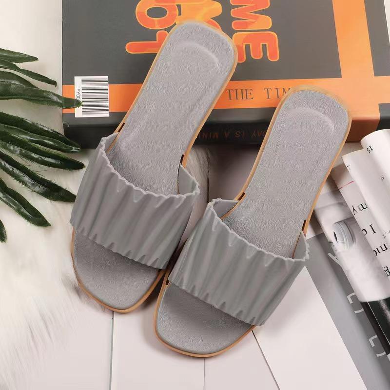 

Однотонные простые тапочки для женщин. Летние тапочки. Однотонные тапочки. 40-41 серый